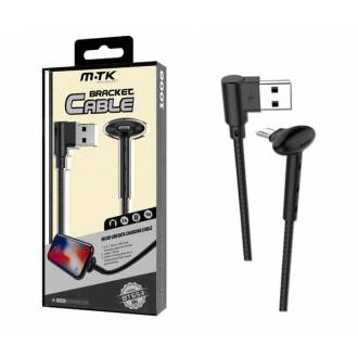 CABLE USB - MICRO USB CON SOPORTE / 2A / 1M / NEGRO