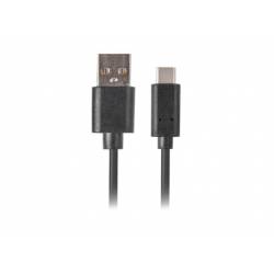 LANBERG CABLE DATOS USB 2.0 A TYPE-C QC NEGRO 0.5 METROS