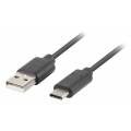CABLE USB LANBERG 3.1 MACHO - USB TIPO C MACHO 1M NEGRO