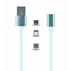 GEMBIRD CABLE USB 2.0 A MICRO / LIGHTNING / TYPE C MAGNETICO