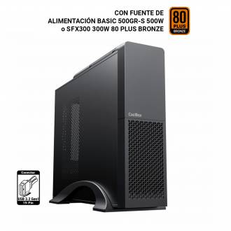 CAJA SLIM COOLBOX T313 500W mATX USB3.0 // PERFIL BAJO