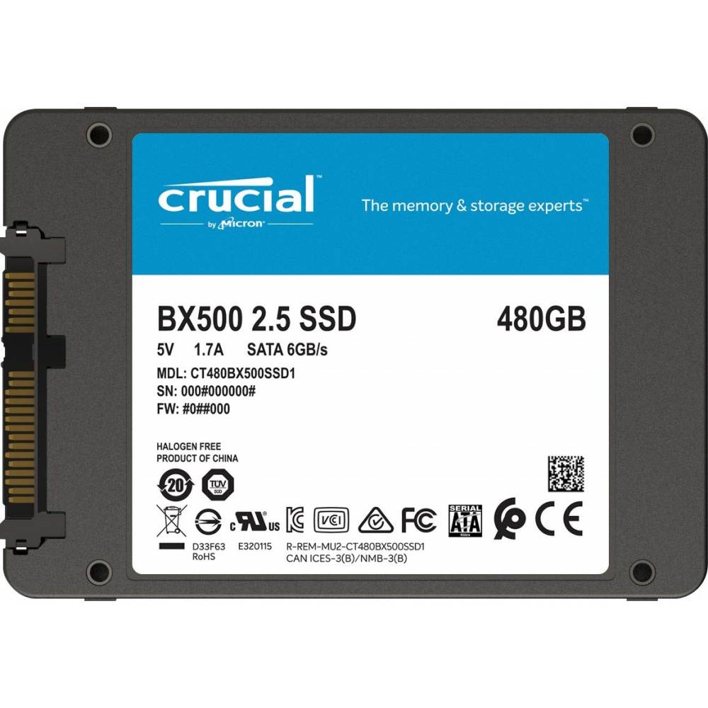 CRUCIAL DISCO DURO SSD SOLIDO SATA3 480GB