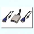 DIGITUS CONMUTADOR COMPACTO KVM USB 2x1