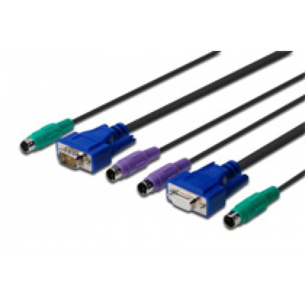 CABLE TRIPLE CONMUTADOR KVM DE 1.8 Mts.