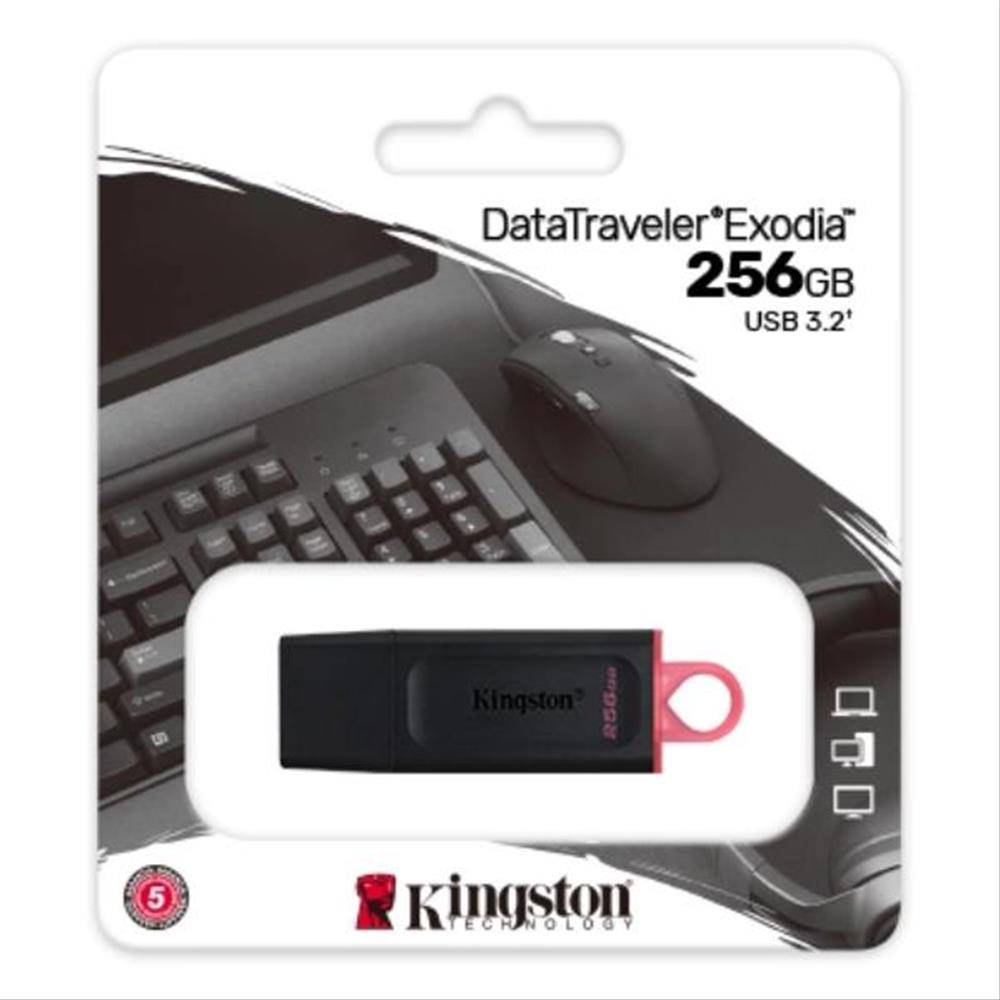 PEN DRIVE DataTraveler Exodia unidad flash USB 256 GB USB tipo A 3.2 Gen 1 (3.1 Gen 1) Negro