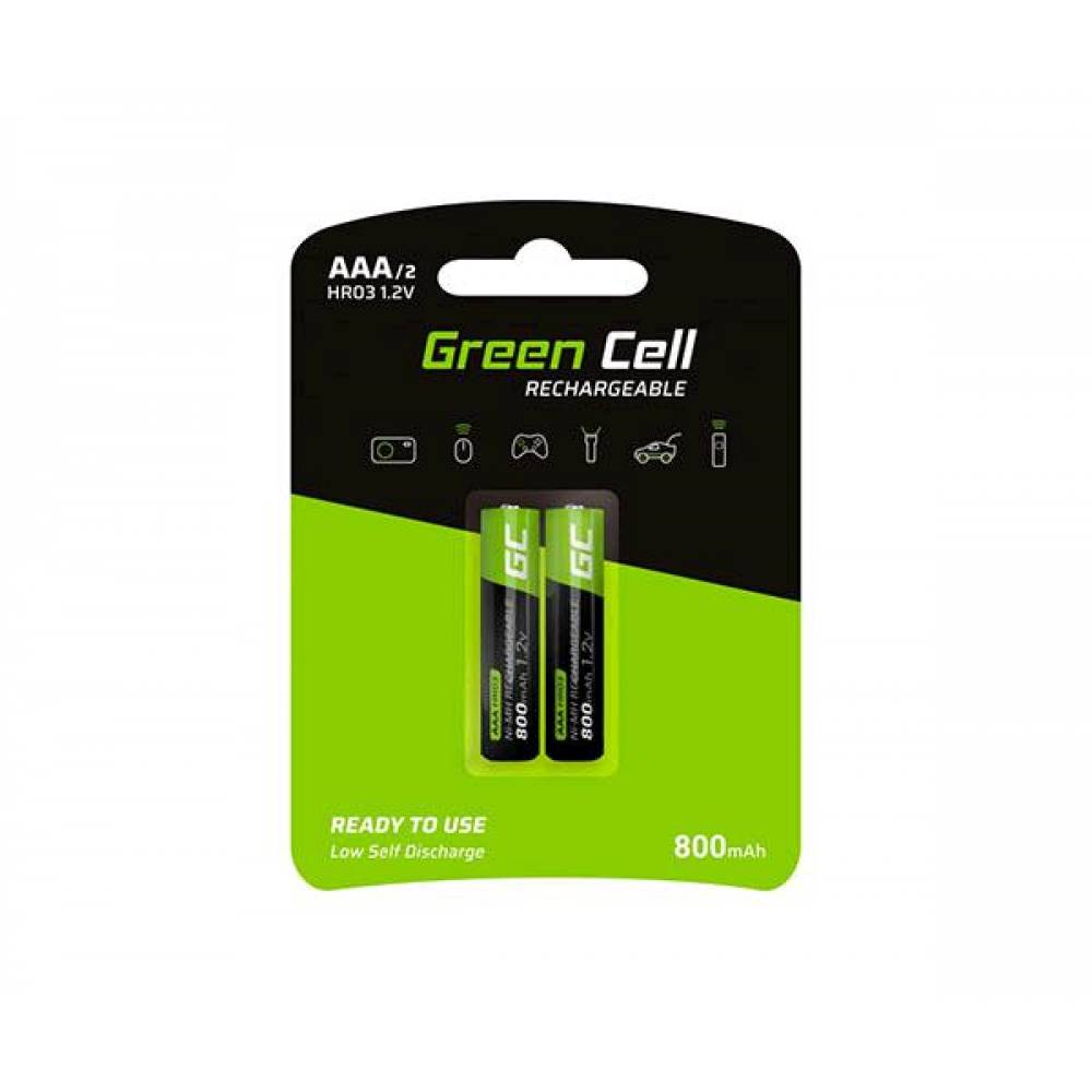 GREENCELL PACK 2 PILAS RECARGABLES AAA LR03 800MAH