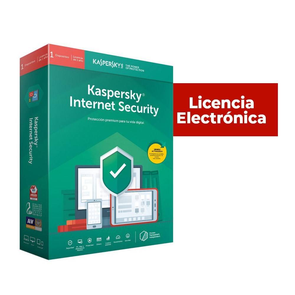 ANTIVIRUS KASPERSKY 2020 INTERNET SECURITY KL1939SCAFR - 1 USUARIO - RENOVACION LICENCIA ELECTRONICA