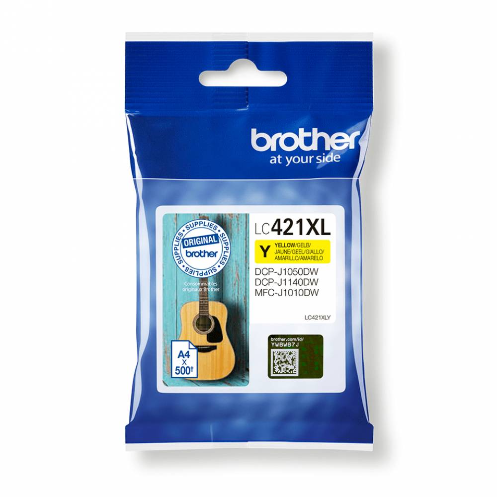 BROTHER LC421 XL MFCJ1050DW J1140DW J1010DW AMARILLO 500PAG