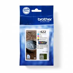 BROTHER PACK CARTUCHOS TINTA LC422VAL NEGRO CIAN MAGENTA AMARILLO 550 PAGINAS