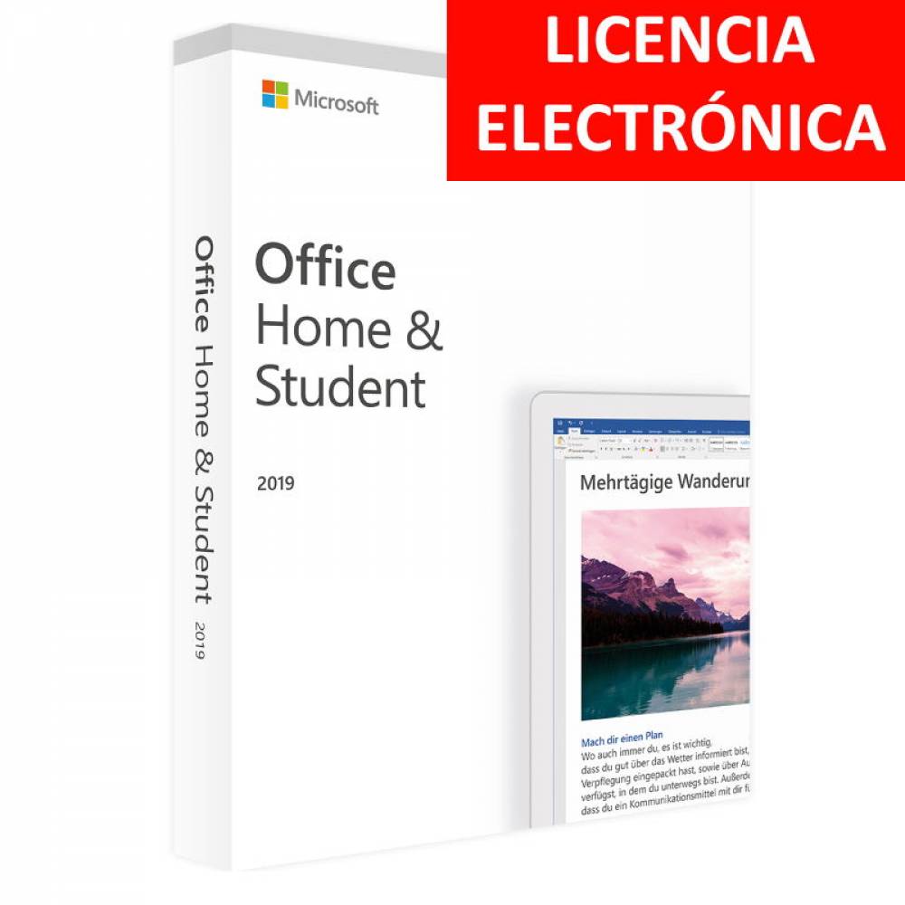 MICROSOFT OFFICE 2019 HOGAR Y ESTUDIANTES - LICENCIA ELECTRONICA (NO DVD)