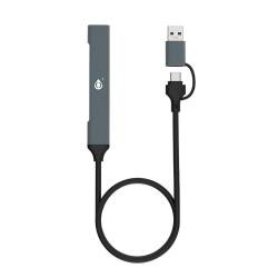 ONE+ HUB ADAPTADOR TYPE-C + USB 3.0 A 3XTYPE-C + 1XUSB 3.0 OTG NEGRO