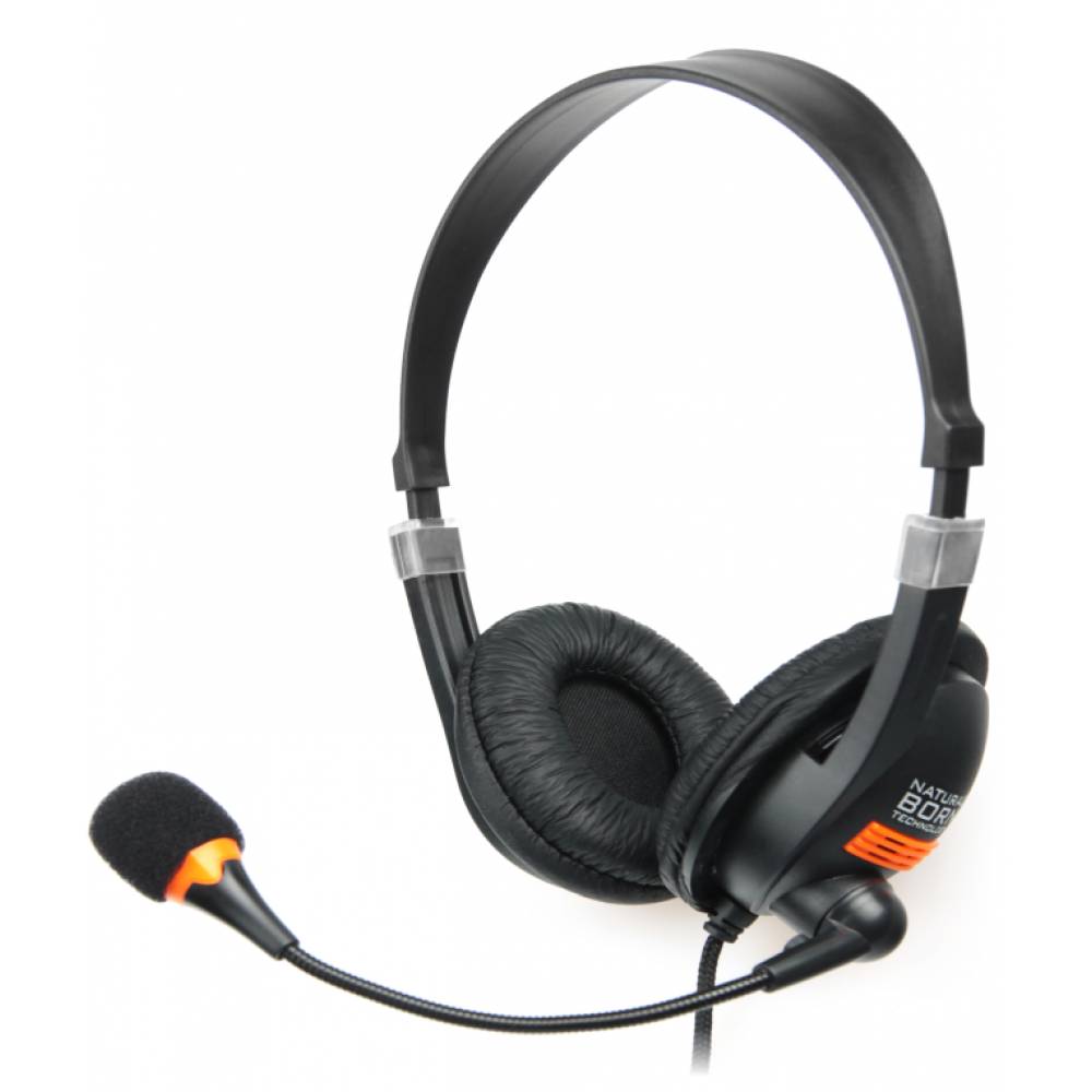 NATEC AURICULARES CON MICROFONO DRONE DIADEMA AJUSTABLE 2X JACK 3.5 1.8 M NEGRO-NARANJA