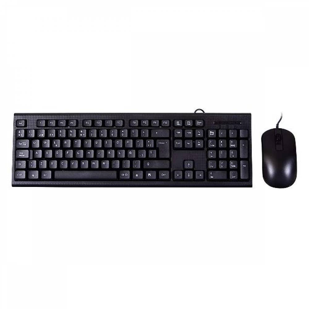 PCCASE KIT TECLADO + RATON USB NEGRO