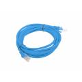 CABLE RED LANBERG LATIGUILLO CAT 6 UTP 3M AZUL FLUKE PASSED