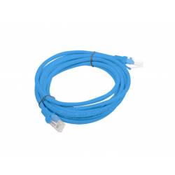 CABLE RED LANBERG LATIGUILLO CAT 6 UTP 3M AZUL FLUKE PASSED