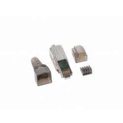 CONECTOR RJ45 MACHO CATEGORIA 6A FTP TOOL LESS FACIL