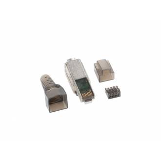 CONECTOR RJ45 MACHO CATEGORIA 6A FTP TOOL LESS FACIL