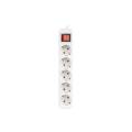 LANBERG REGLETA 5 TOMAS SCHUKO CON PROTECCION BLANCA 1.5M