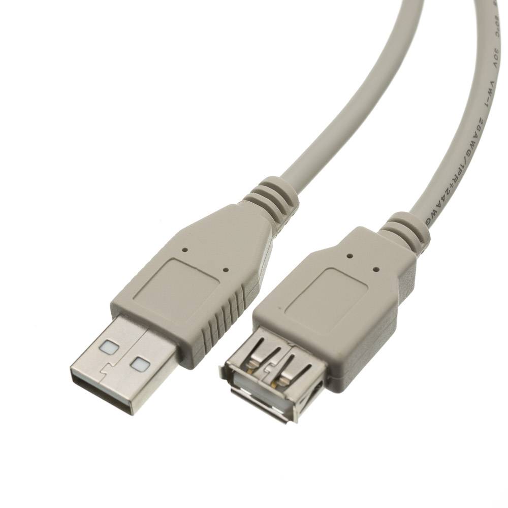 CABLE USB 2.0 TIPO A-A MACHO ---> HEMBRA DE 1,80 Mts.