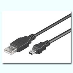CABLE USB 2.0 TIPO A-B MINI USB MACHO ---> USB MACHO DE 1.80 Mts.