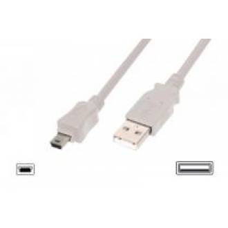 CABLE USB 2.0 TIPO A-B MINI USB MACHO ---> USB MACHO 5 PINES DE 5 Mts.
