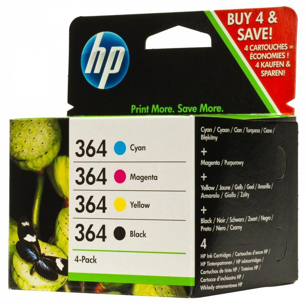 HP Nº 364 D5460 - B8550 PACK NEGRO-CYAN-MAGENTA-AMARILLO