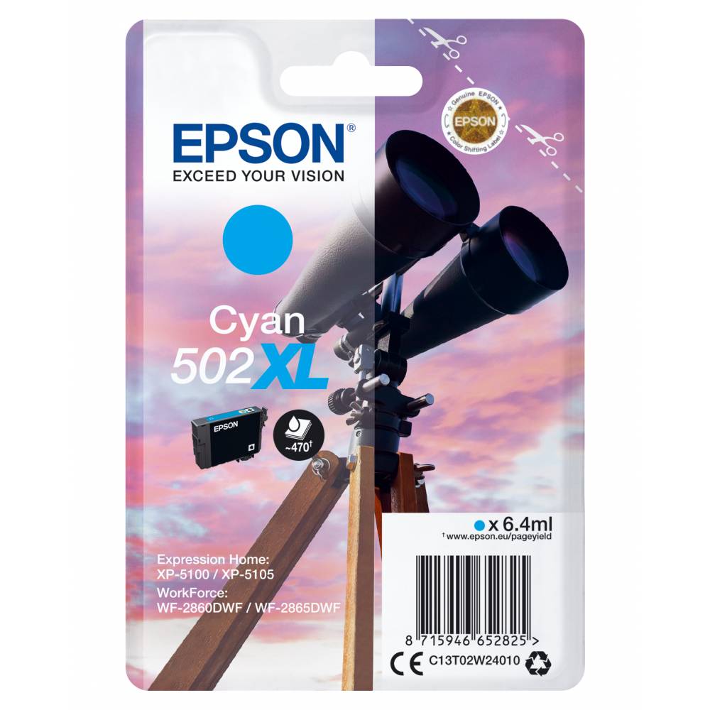 EPSON Nº 502XL XP-5100, XP-5105, WF2860DWF, WF-2865DWF CIAN