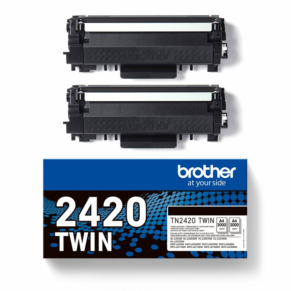 BROTHER HL L2310D L2370DN MFC L2710DW 3000 PAG NEGRO (TN2410 TN2420) PACK TWIN