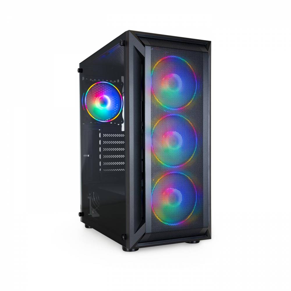 TOOQ CAJA SEMITORRE GAMING RAGNAROK ATX / MATX NEGRA / INCLUYE 4 VENTILADORES