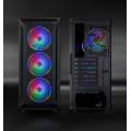 TOOQ CAJA SEMITORRE GAMING RAGNAROK ATX / MATX NEGRA / INCLUYE 4 VENTILADORES