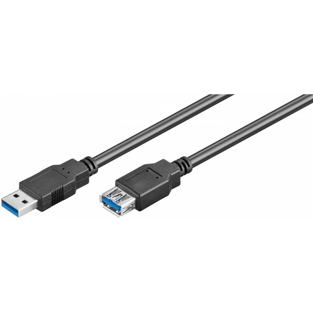 CABLE USB 3.0 TIPO A MACHO - TIPO A HEMBRA - 0.50 METROS