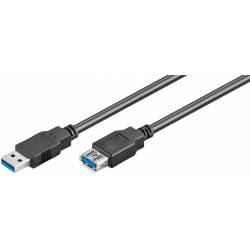 CABLE USB 3.0 TIPO A MACHO - TIPO A HEMBRA - 0.50 METROS (C-1)