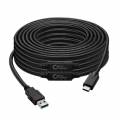 CABLE USB A MACHO A USB TIPO C MACHO AUTOAMPLIFICADO - 10 Mts.